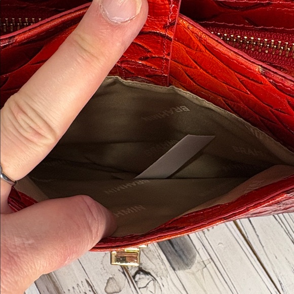 Brahmin Small Johanna Crossbody Purse . Heat Brasilia . Red Gold . NWT - Picture 11 of 11